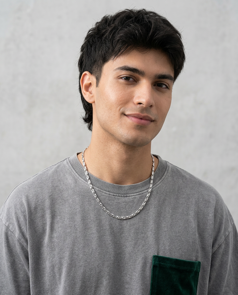 Stylish Silver Chain view 2
