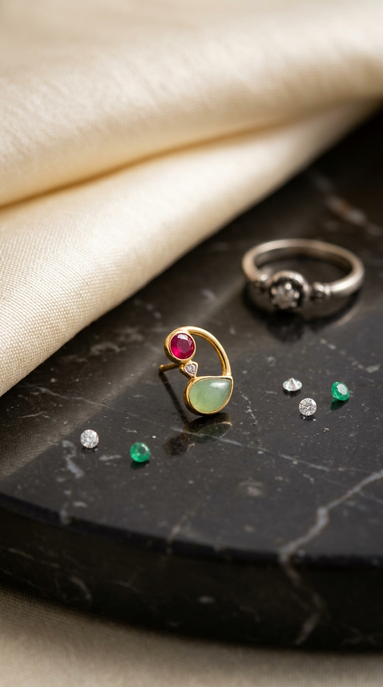 Artistic Nose Pin
