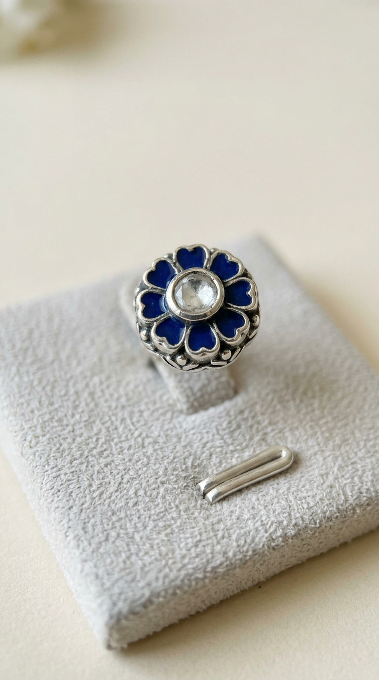 Traditional Blue Nose Pin view 4