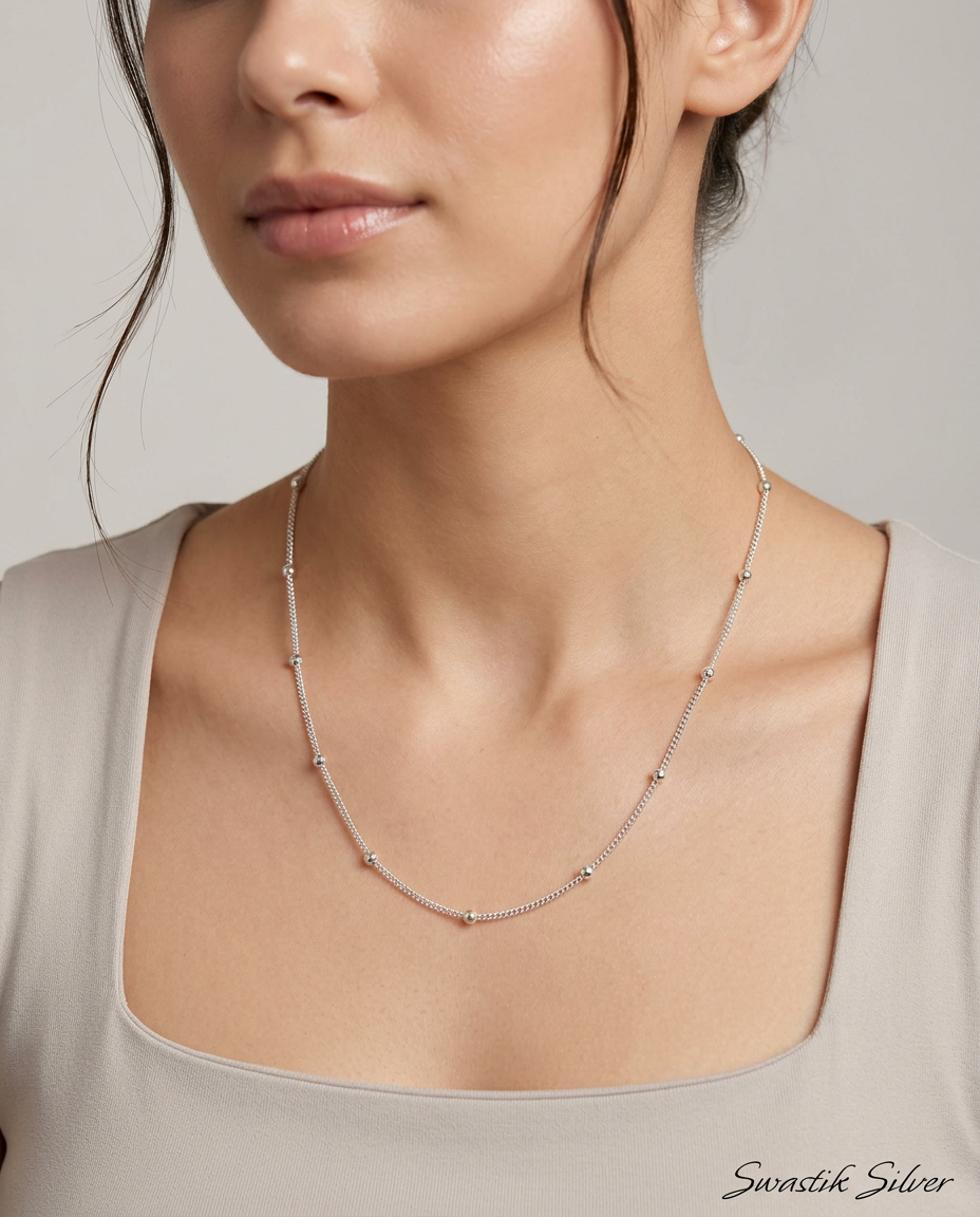Dotted Rhodium Chain view 2