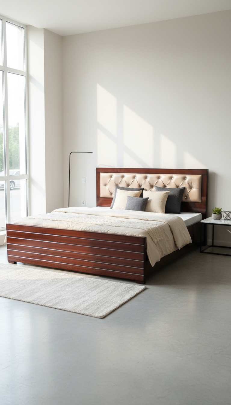 Designer Wooden Bed view 3