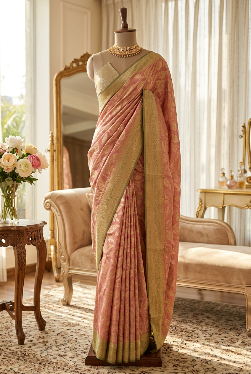 Banarasi Pure chanderi silk full weaving view 3
