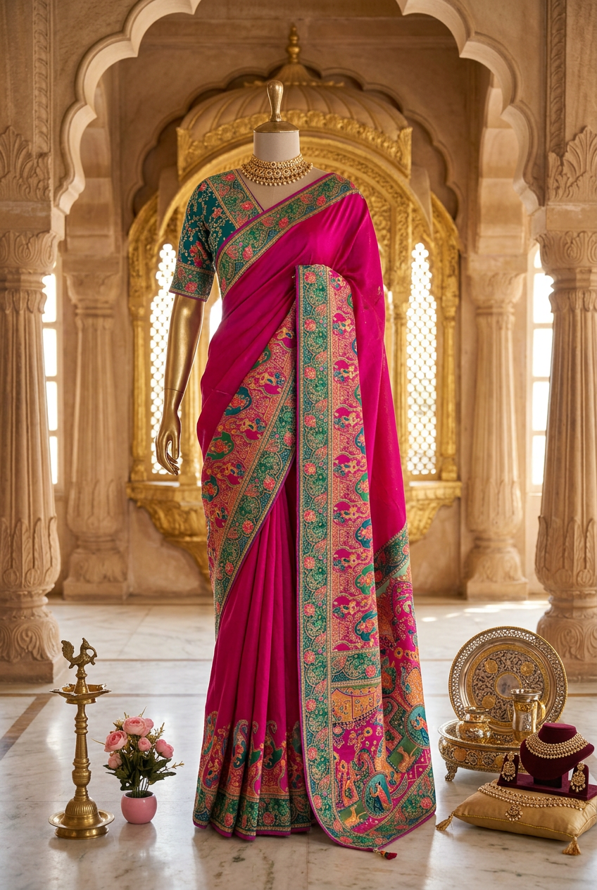Dulha Silk Designer Saree view 2