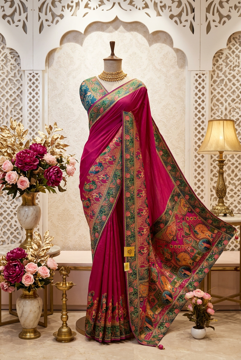 Dulha Silk Designer Saree view 3