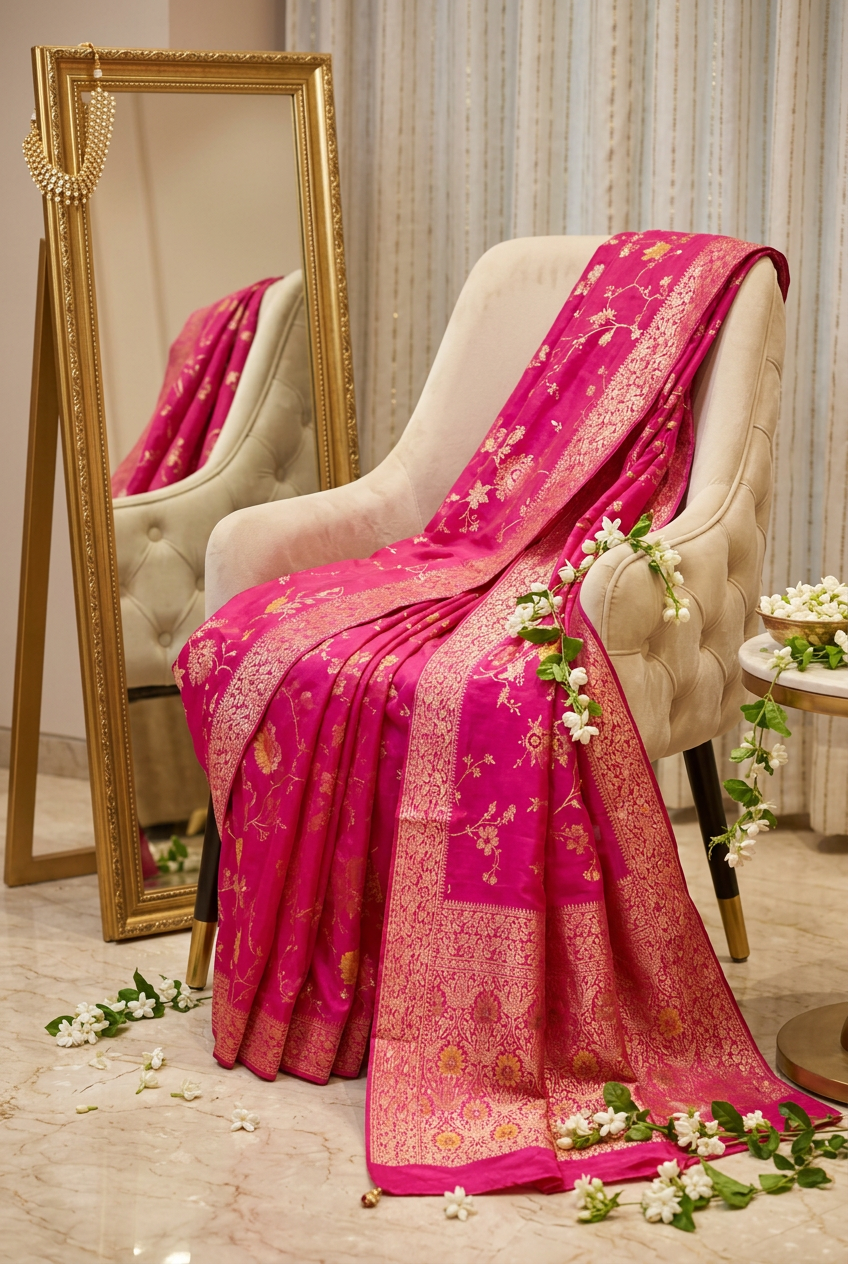 Dulha Silk Designer Saree , view 5