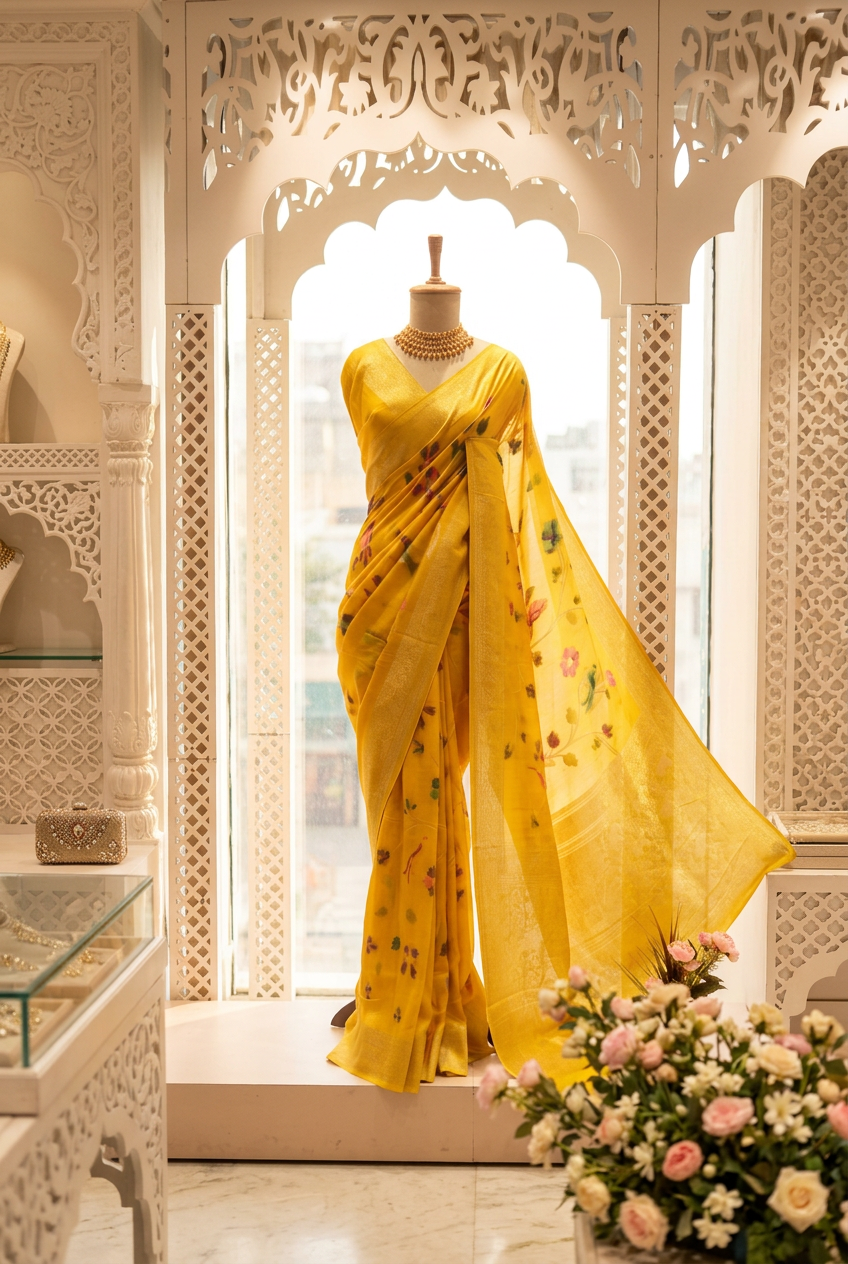 Tussar silk with full weaving view 2
