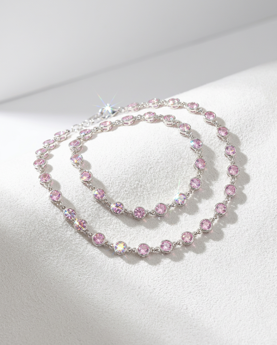 Pretty Pink Anklets view 2