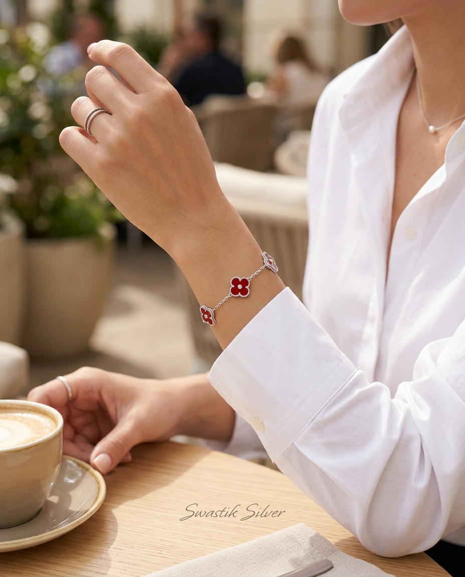 Red Van Cleef Bracelet view 3