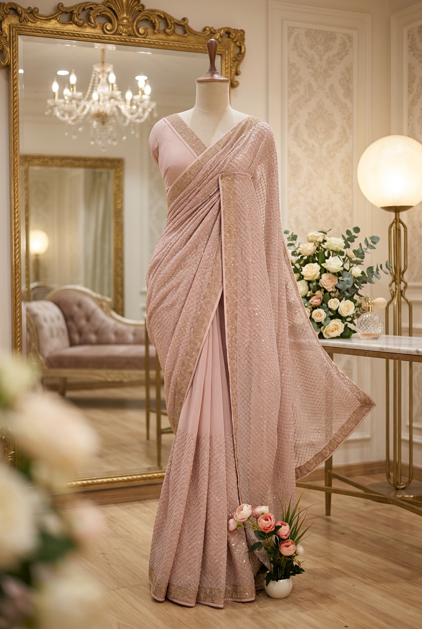 Designer Georgette Saree view 3