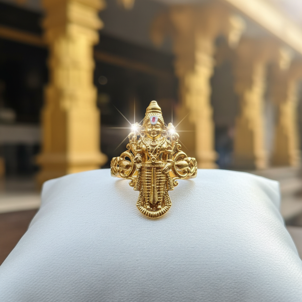 Panchaloha Balaji Rings view 2