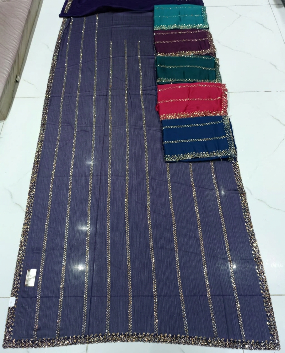 Lightweight Embroidered Saree view 2