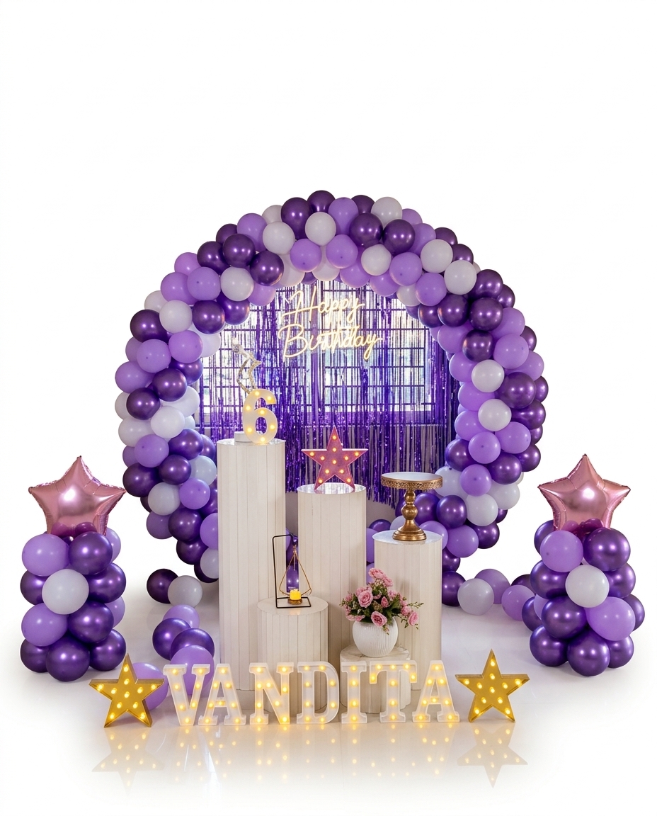 Purple Balloon Arch