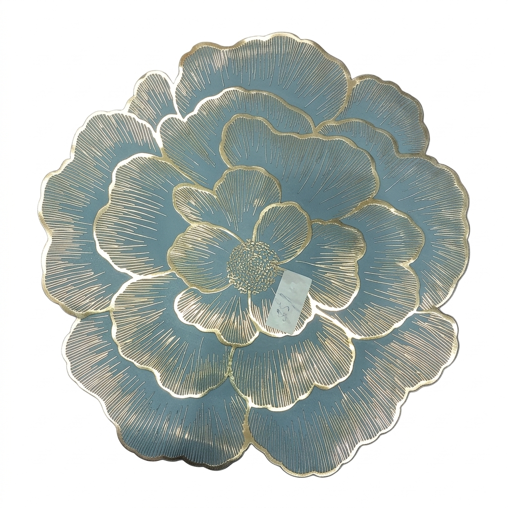 Blue Floral Decorative Plate