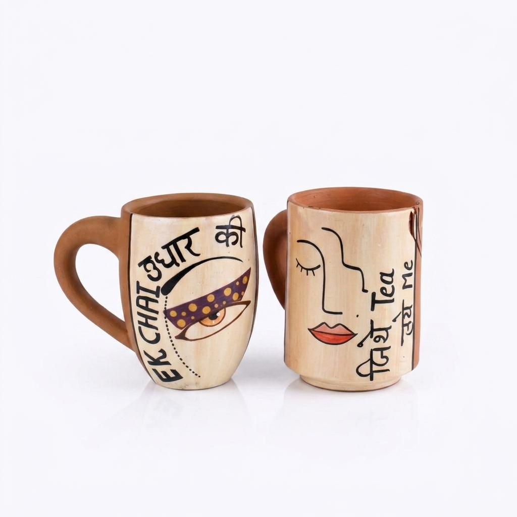 Terracotta Handcrafted Tea Mugs