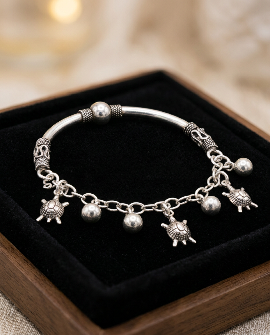 Tortoise & Ball Charm Bracelet view 2
