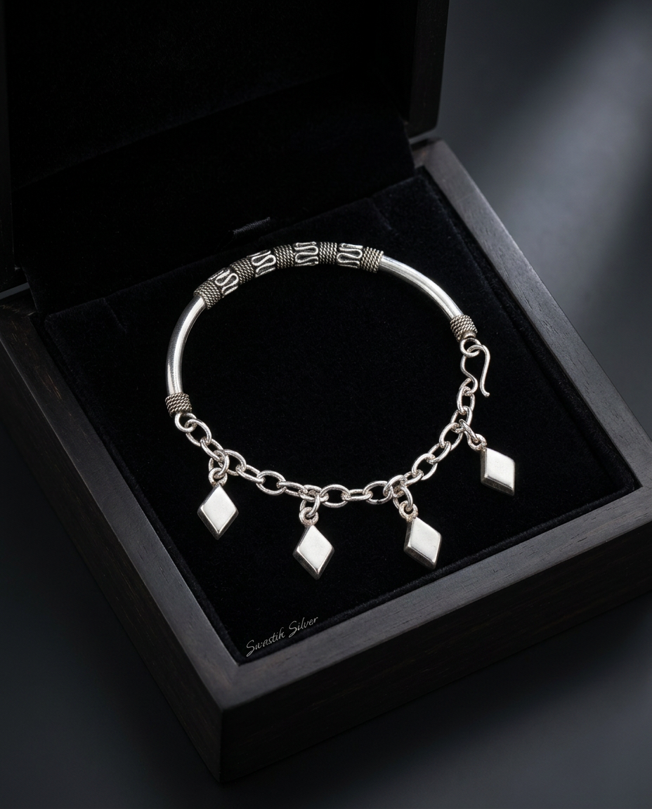 Diamond Charm Bracelet view 3