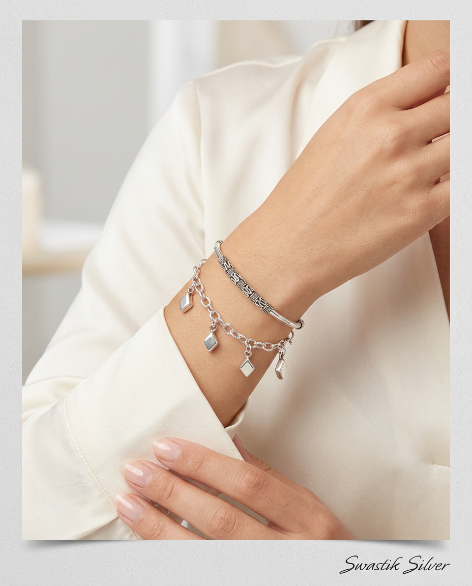 Diamond Charm Bracelet view 5