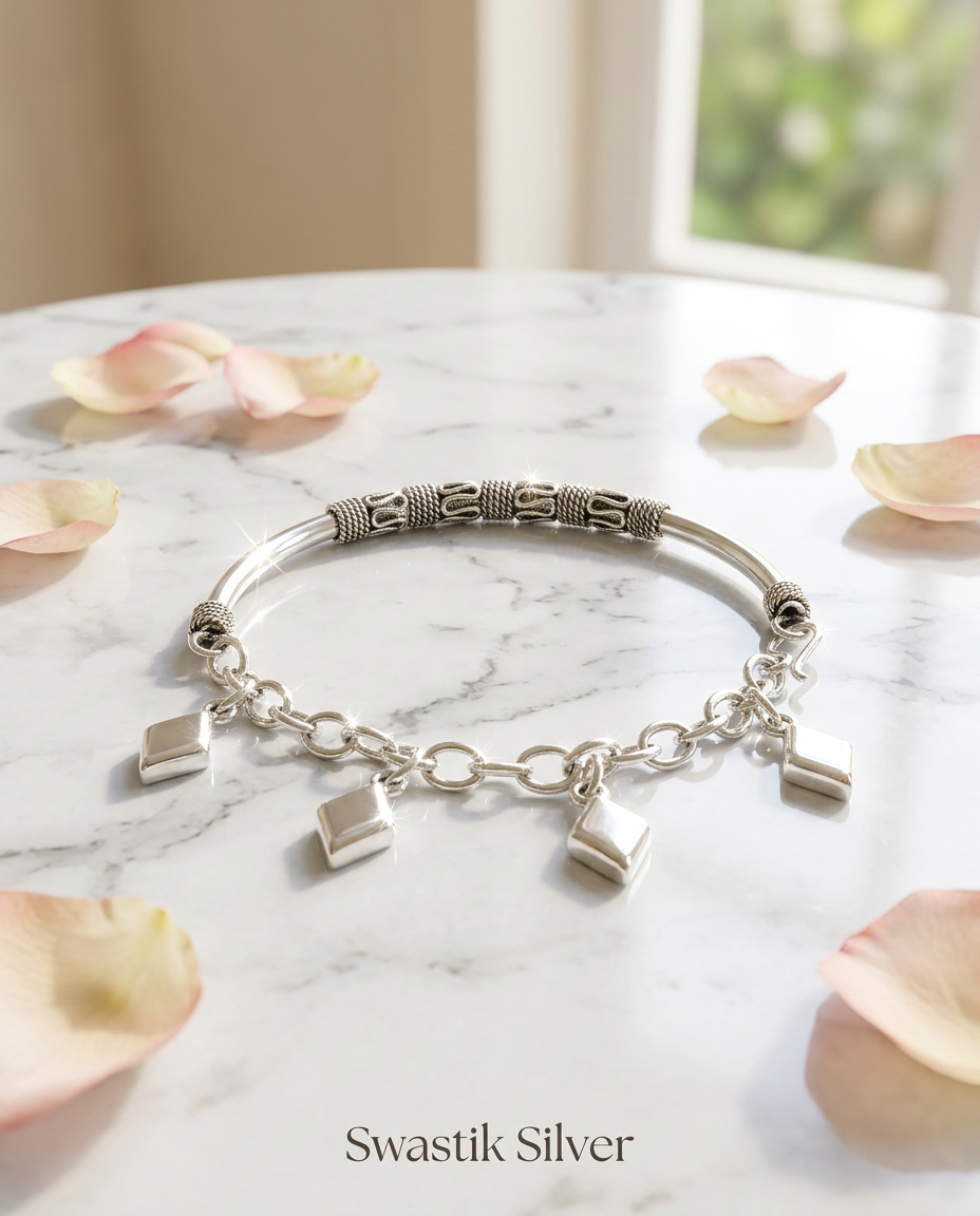 Diamond Charm Bracelet view 4