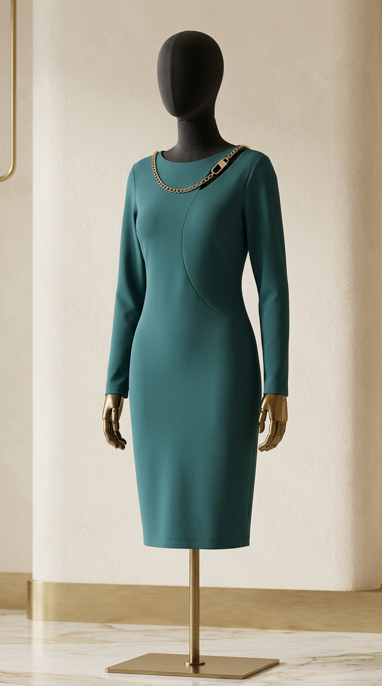 Elegant Teal Dress