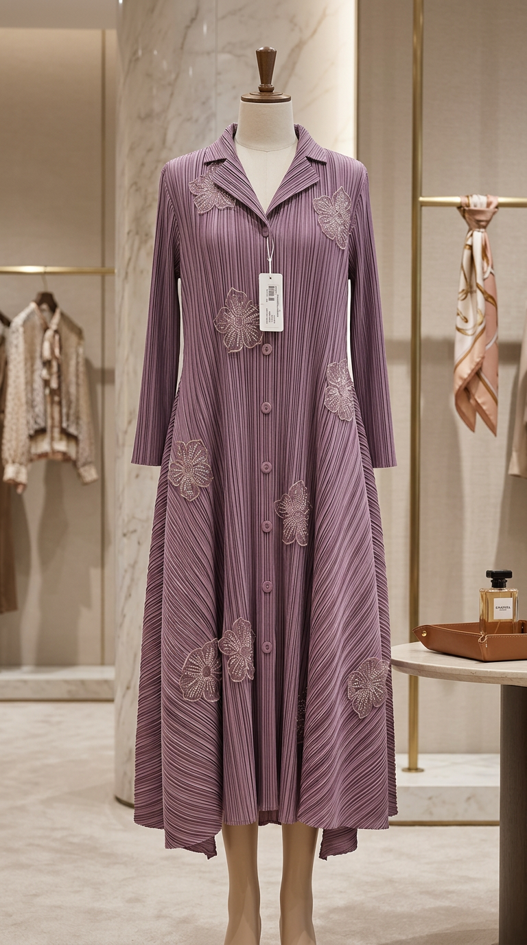 Embroidered Midi Dress
