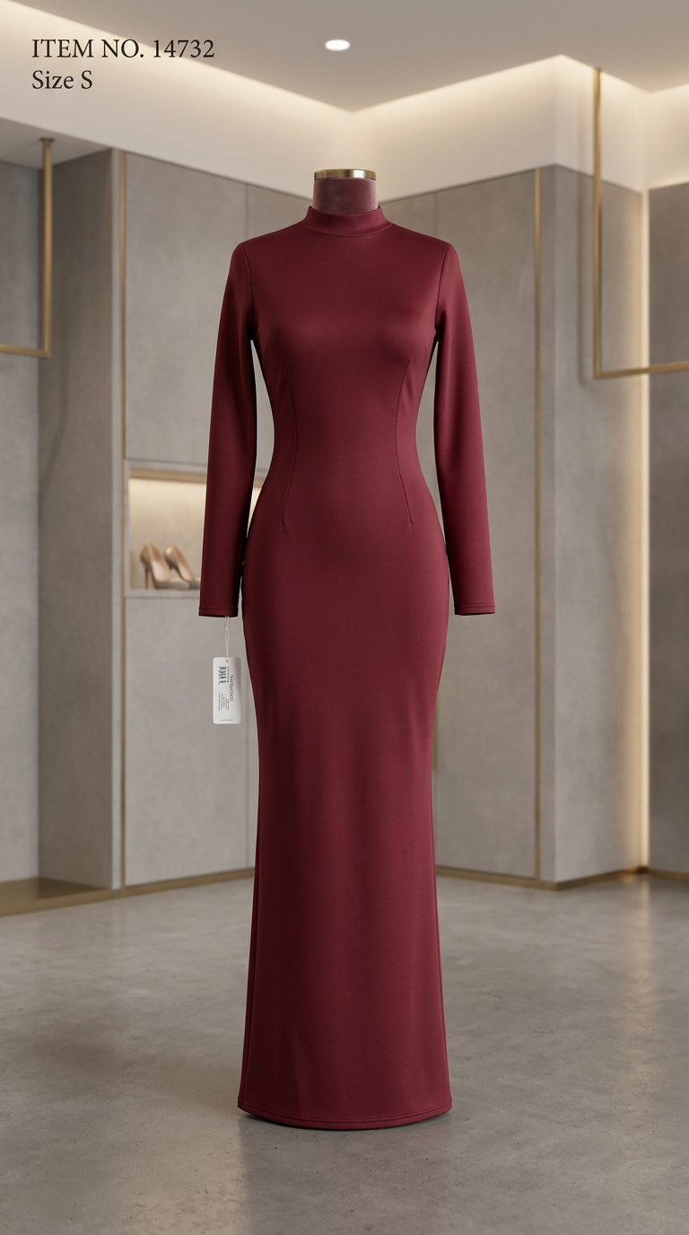 Elegant Maroon Dress