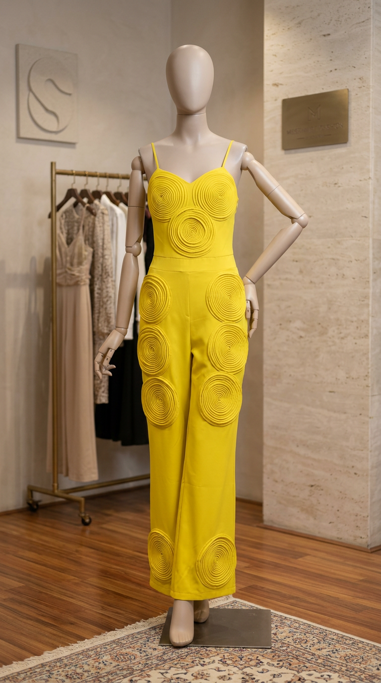 Yellow Floral Jumpsuit