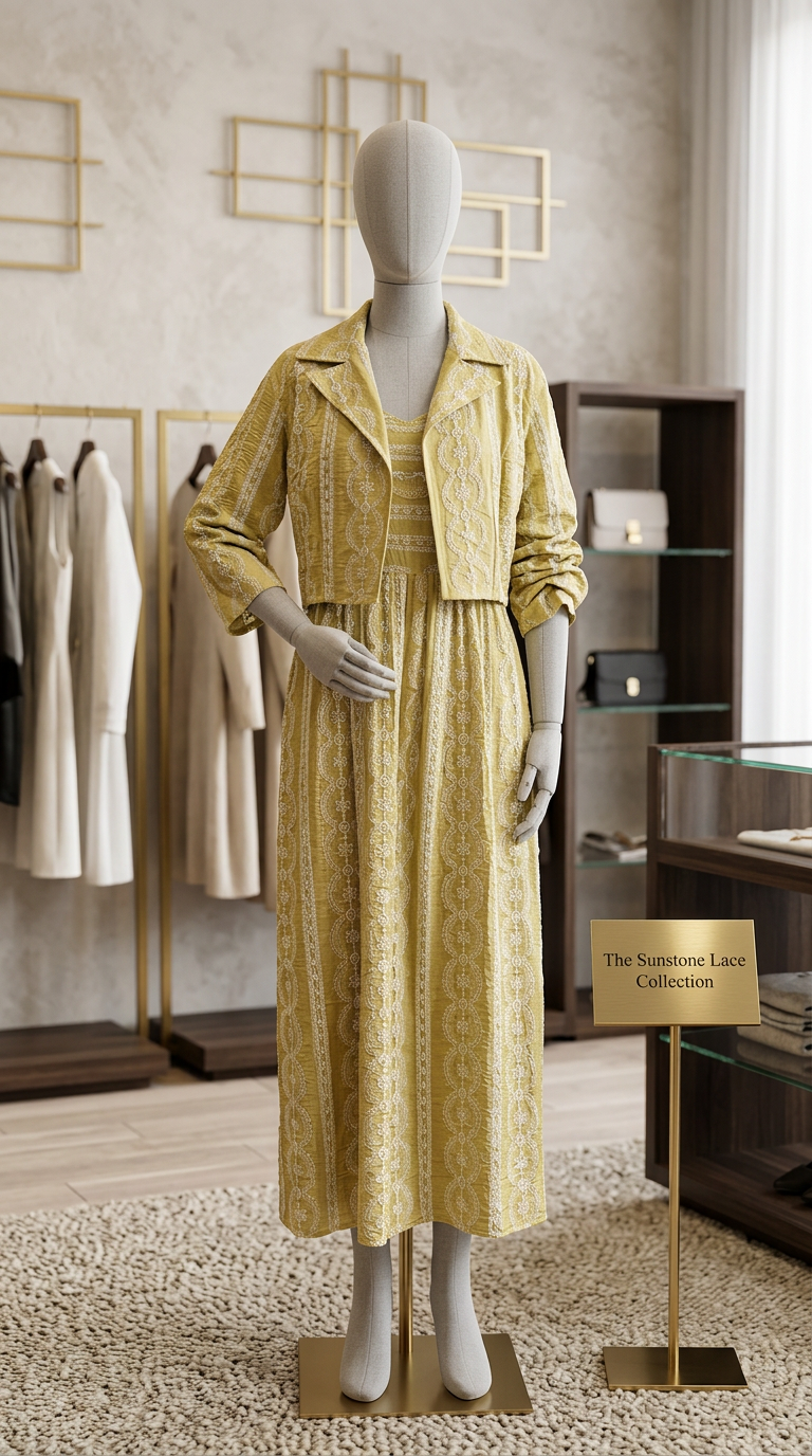 Dress With Shrug Light Green
