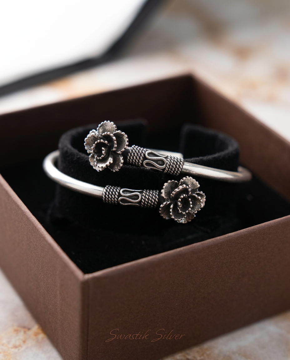 Black Rose Bloom Bracelet view 2
