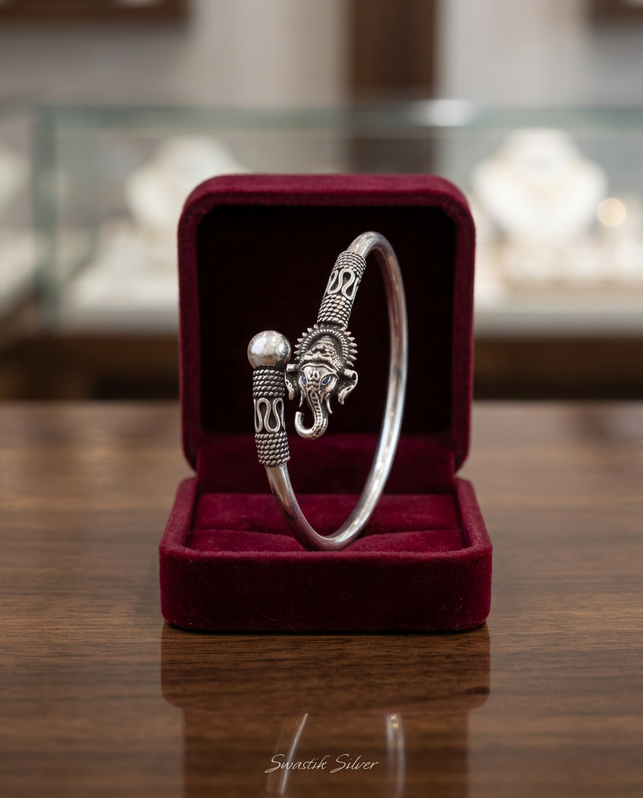 Vinayak Silver Bracelet view 3