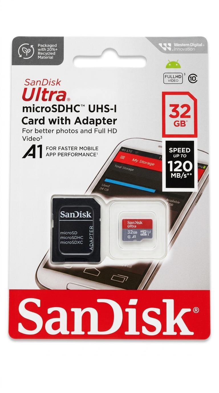 SanDisk Ultra microSDHC Card with Adapter