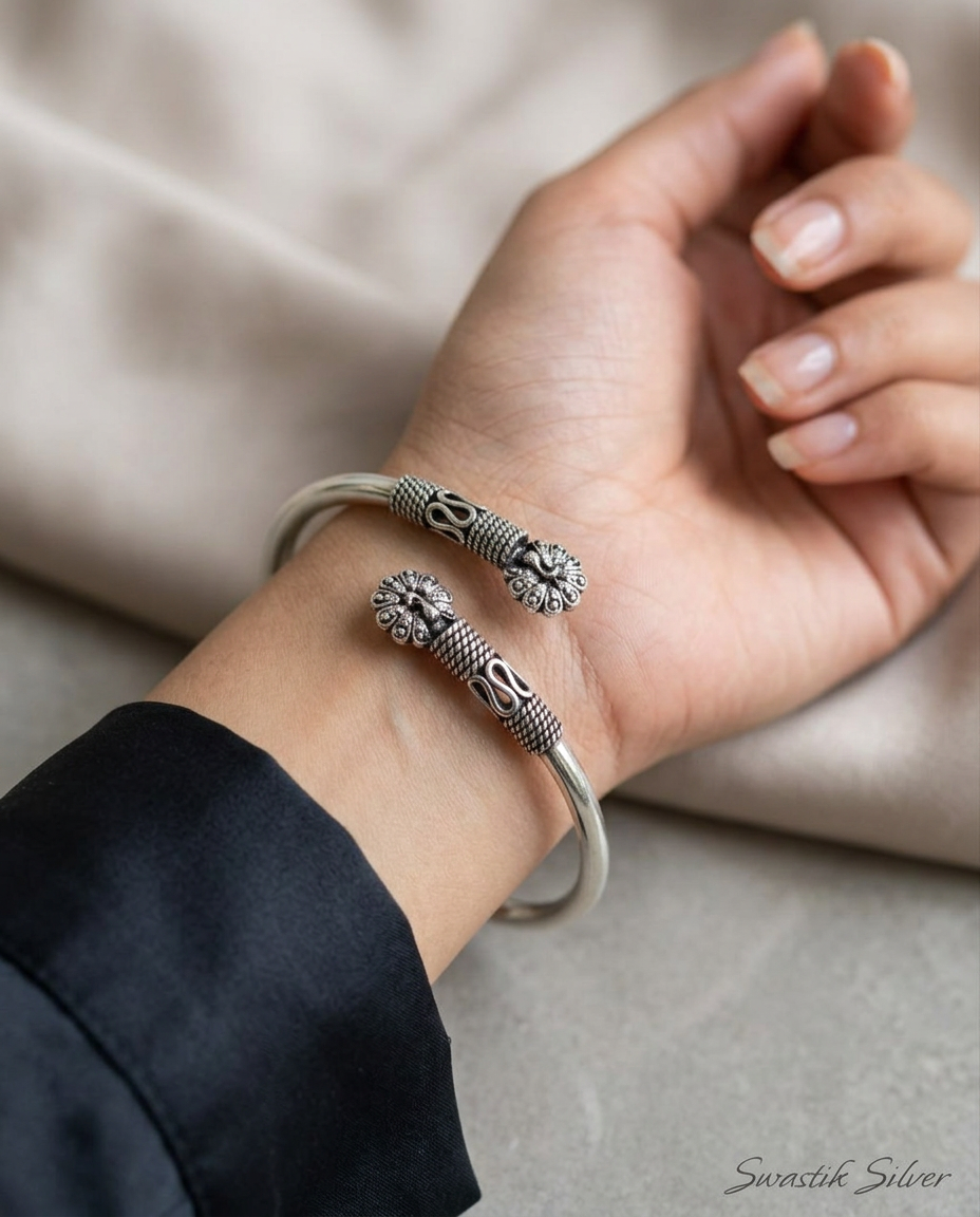 Vintage Peacock Twist Kada view 2