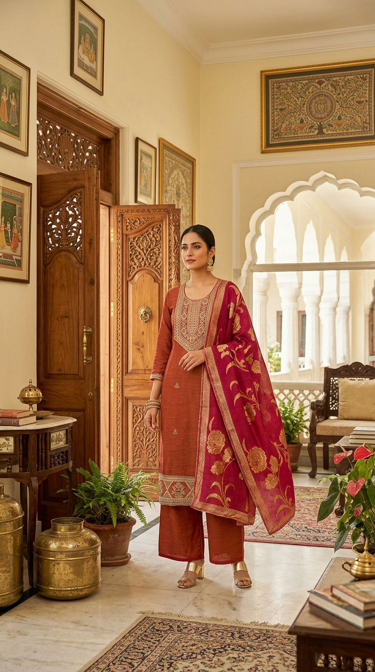 Rajvi Kurta Set view 2