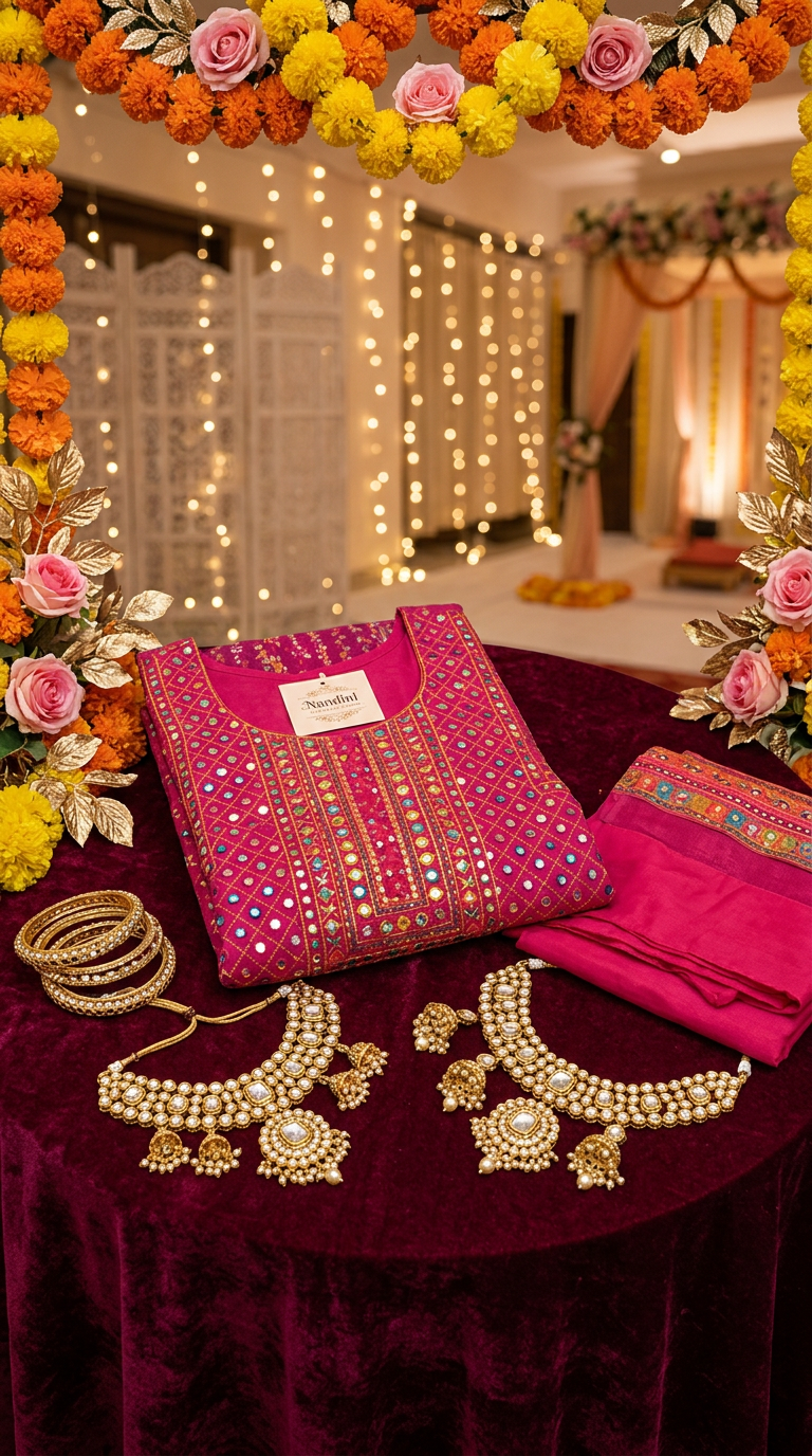 Fashnet Pink Salwar Suit Set view 3