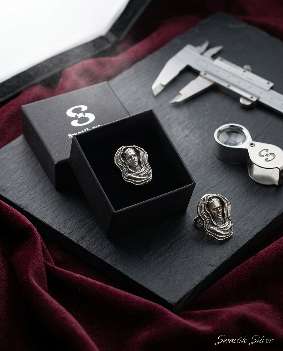 Veiled Greek / Roman Sculpture Cufflinks view 3