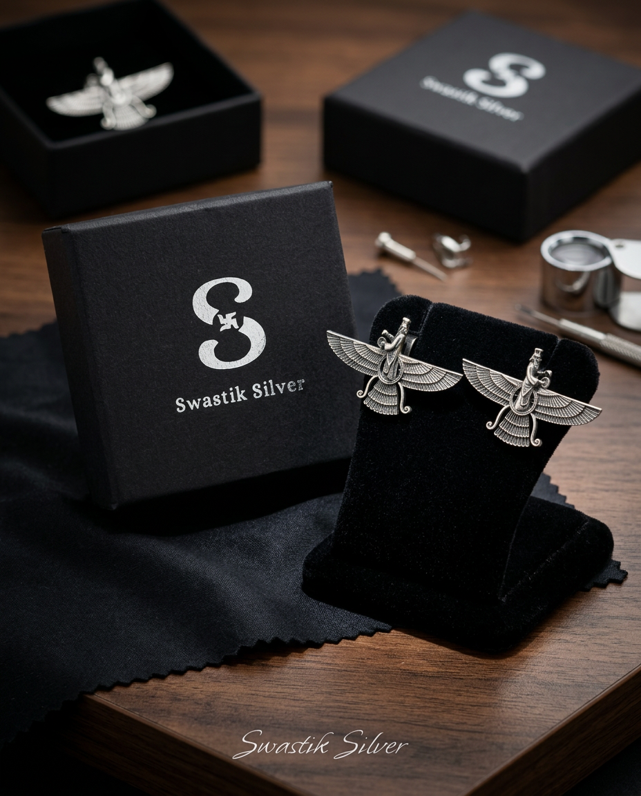 Faravahar Winged Guardian Cufflinks view 4