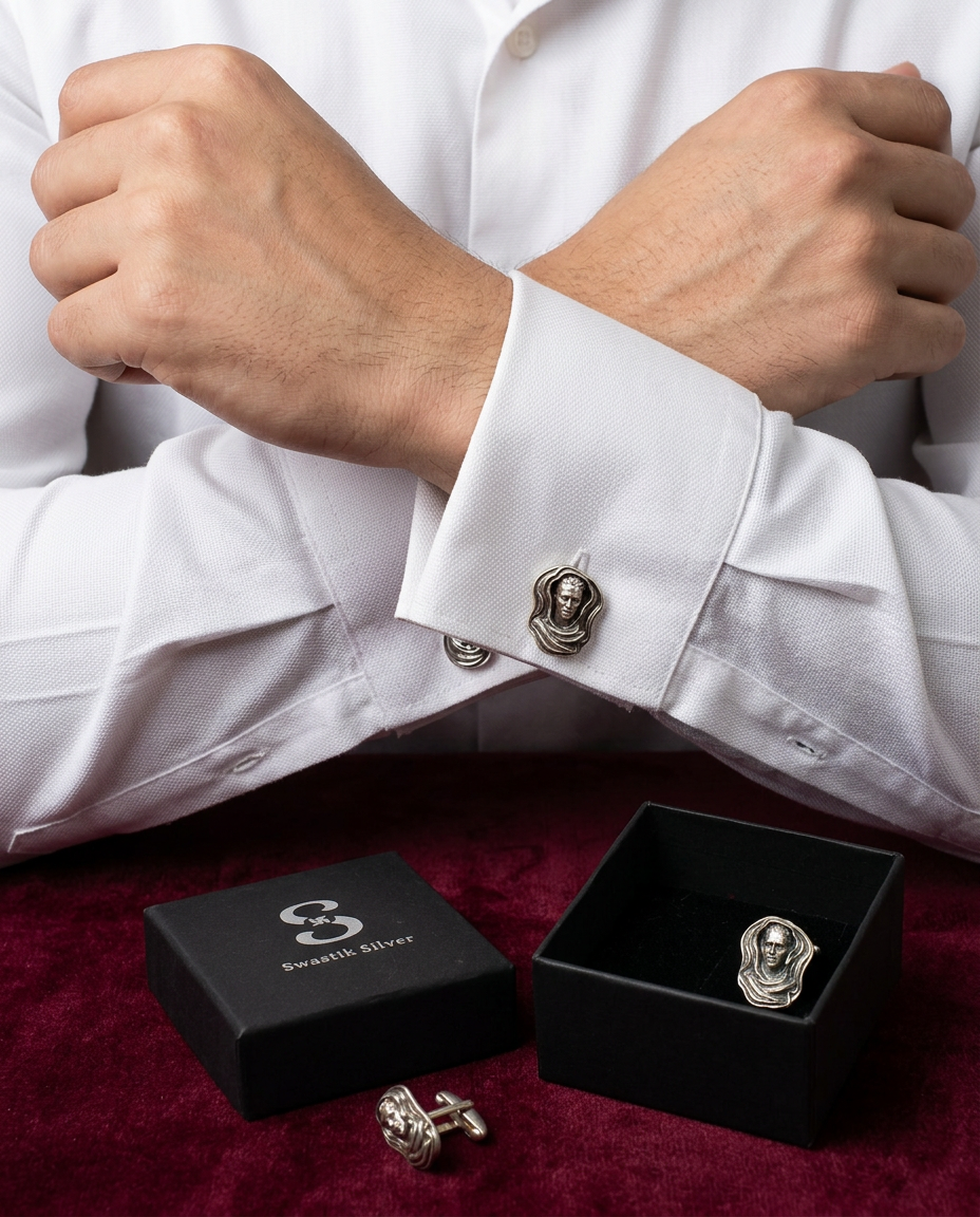 Veiled Greek / Roman Sculpture Cufflinks view 2
