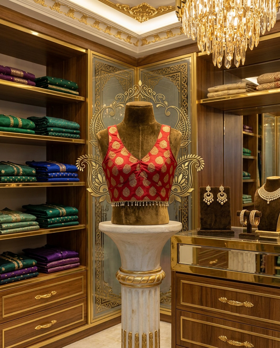 Designer Red Blouse