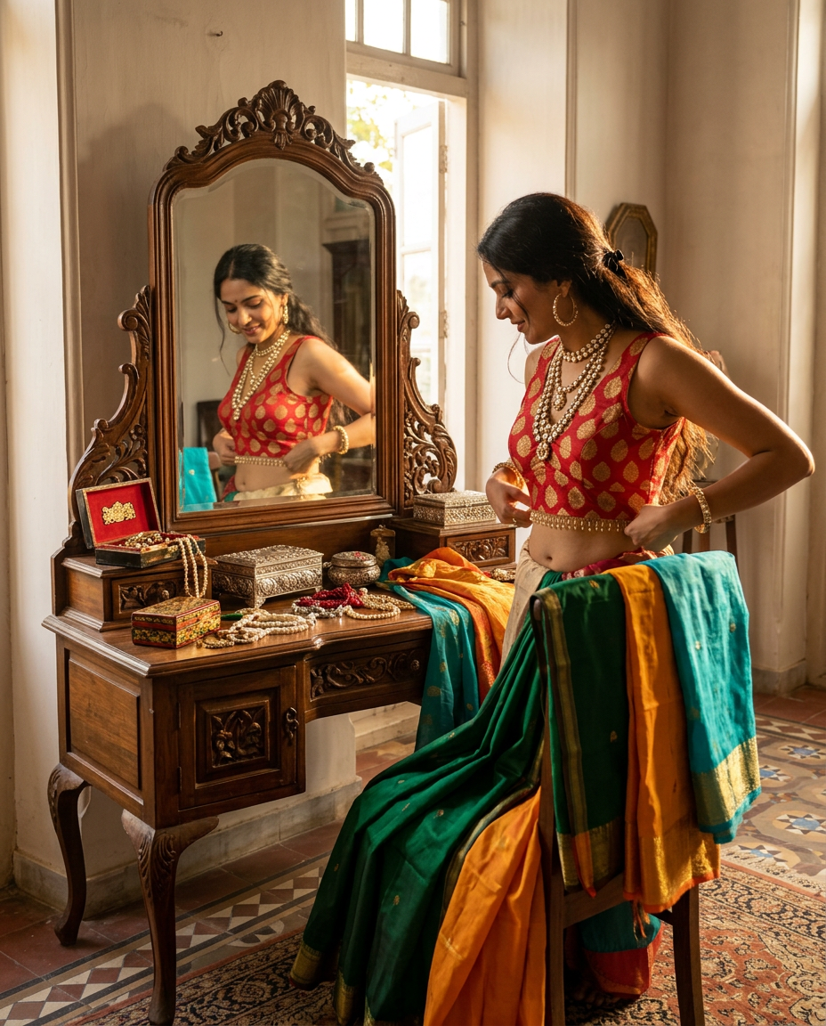 Designer Red Blouse view 6