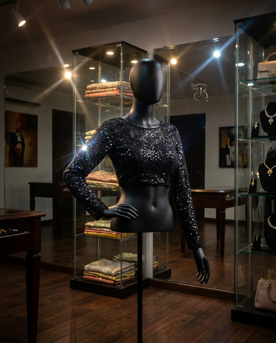 Stylish Black Lace Top view 6