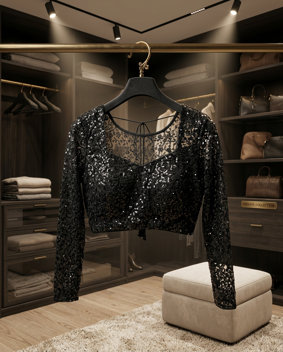 Stylish Black Lace Top view 5