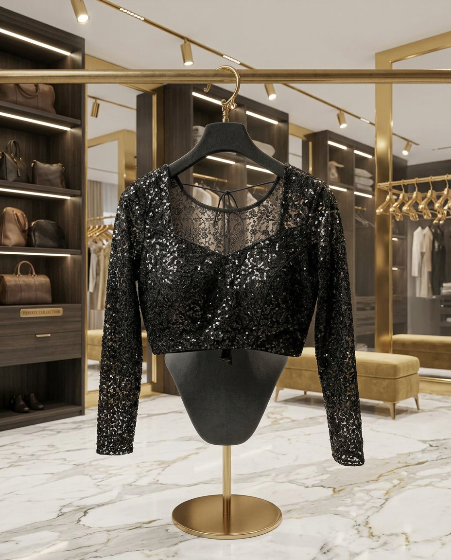 Stylish Black Lace Top view 4