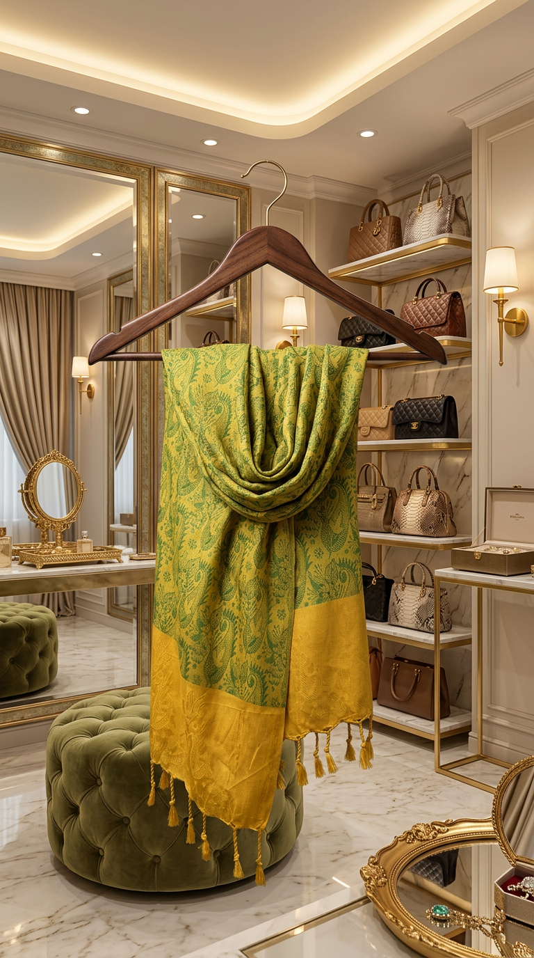Elegant Green Dupatta view 3