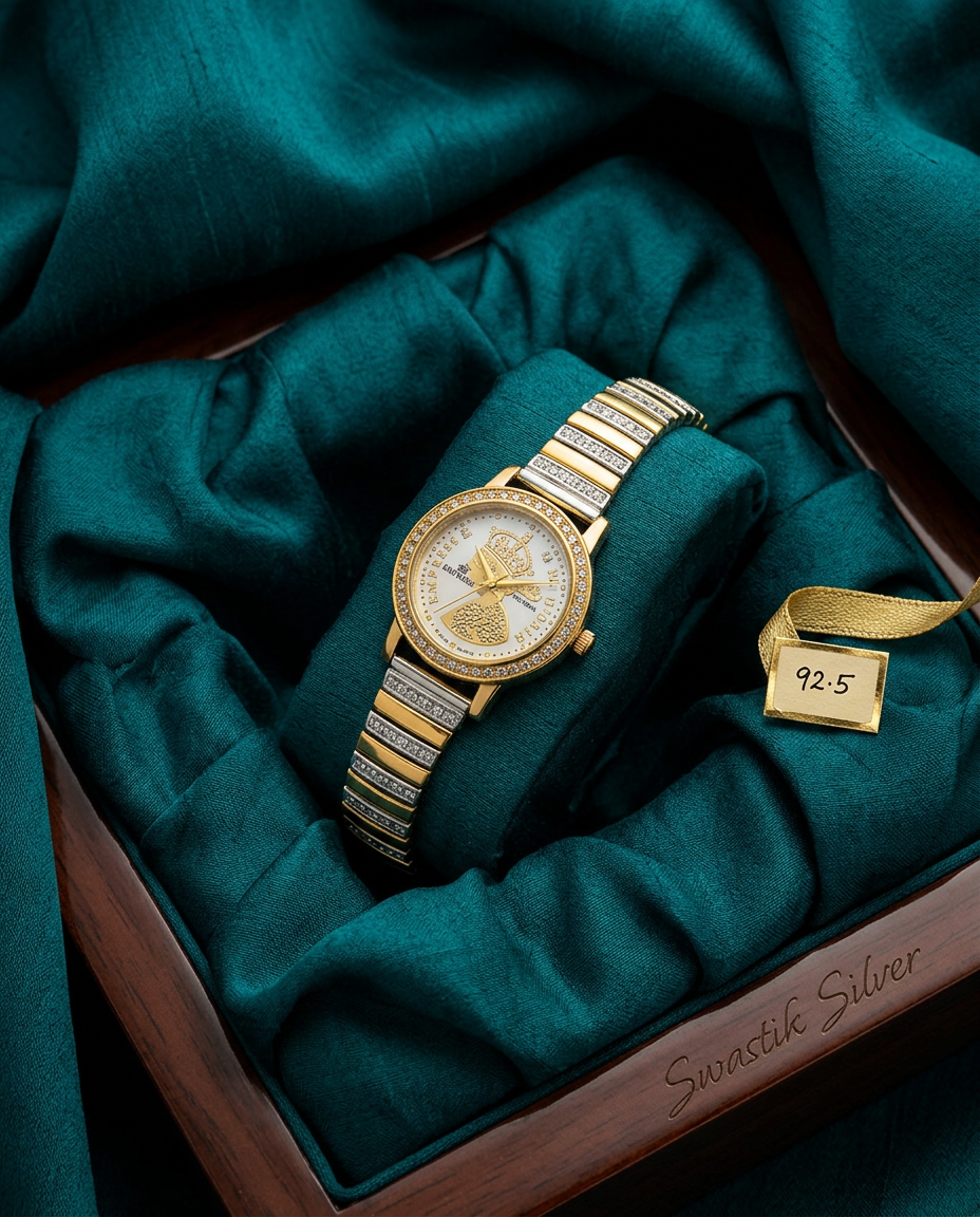Royal Victoria Empress Dual-Tone Silver Wristwatch