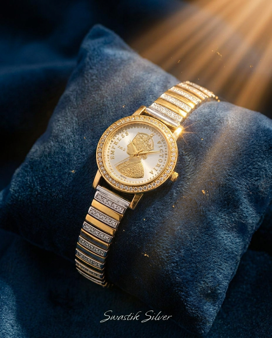 Royal Victoria Empress Dual-Tone Silver Wristwatch view 6