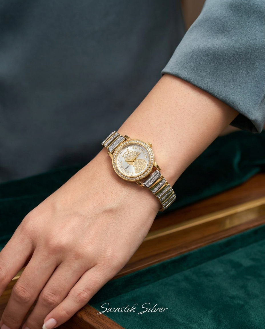 Royal Victoria Empress Dual-Tone Silver Wristwatch view 2