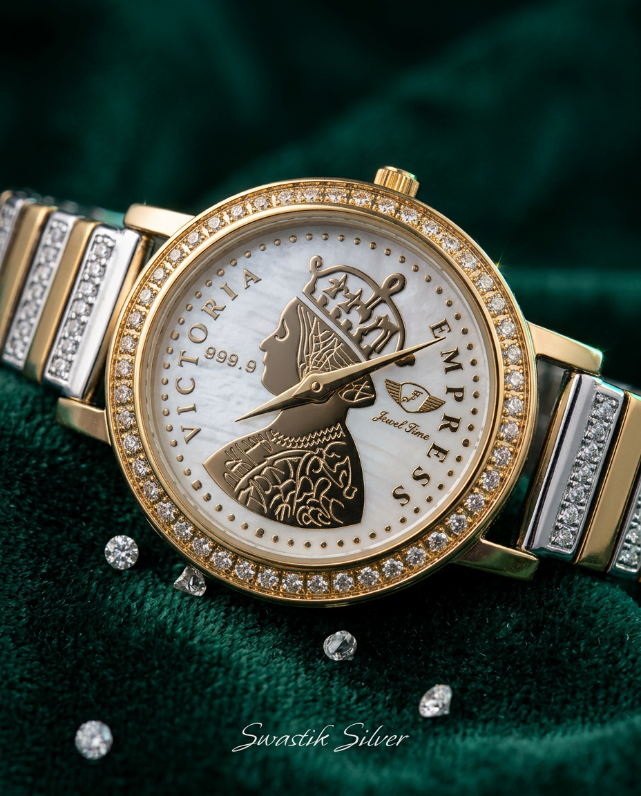 Royal Victoria Empress Dual-Tone Silver Wristwatch view 3