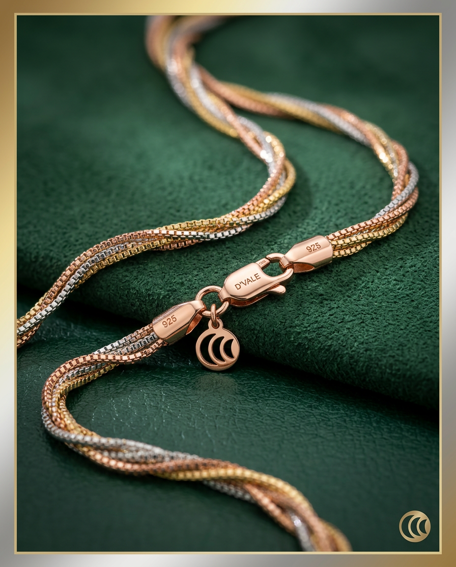 The Luxe Cascade Two-Tone Silver Chain view 3