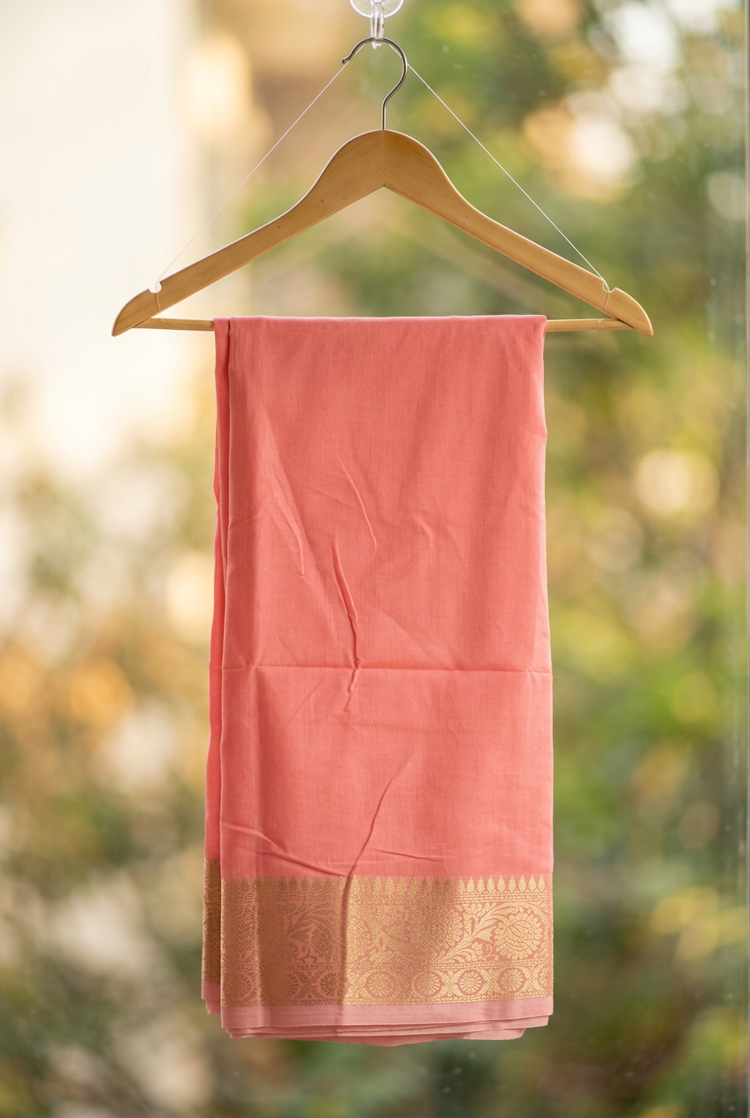 Cotton Maheshwari Saree view 2