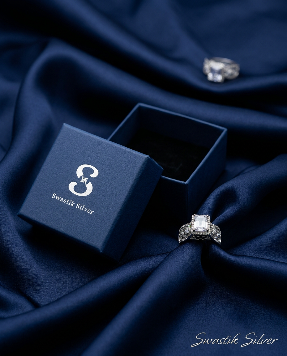 Swastik Silver Ring view 5
