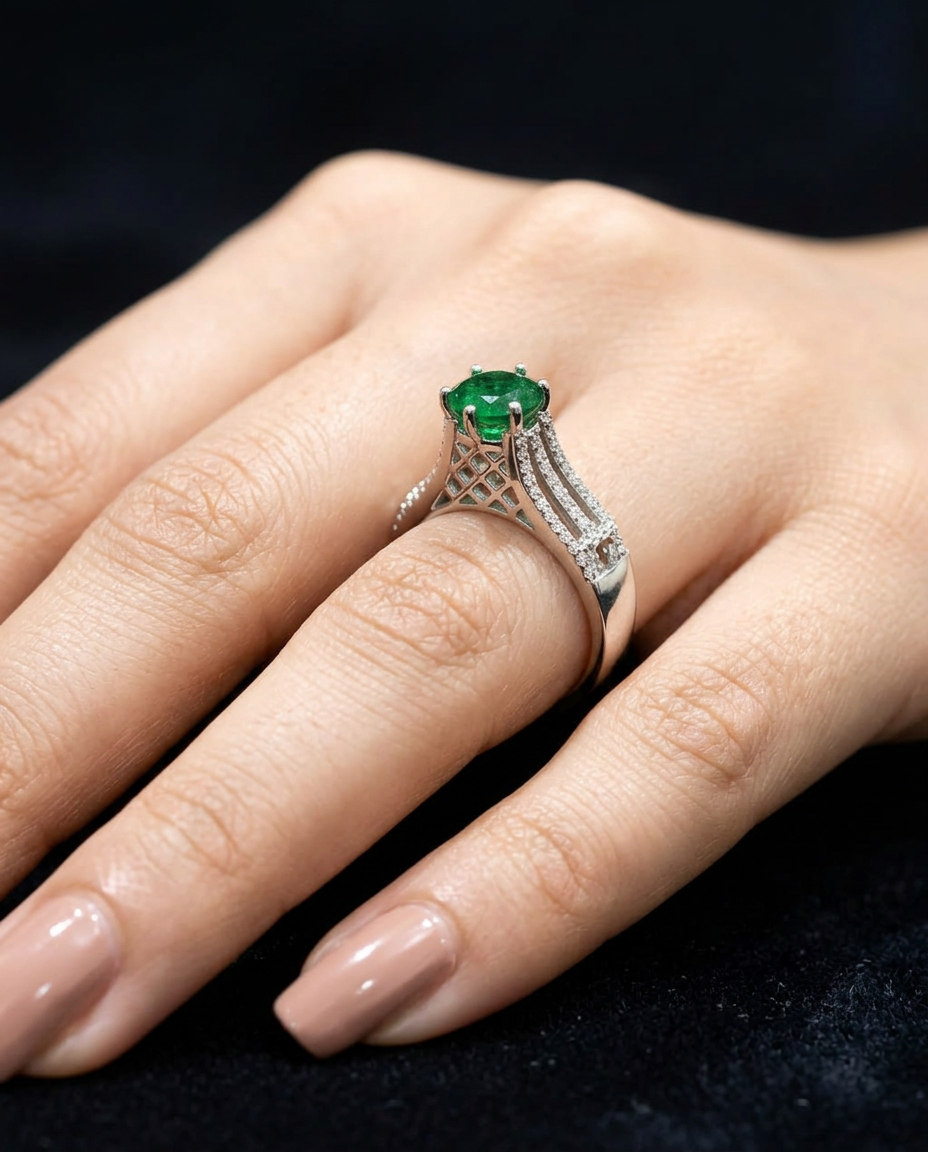 Swastik Silver Ring view 20